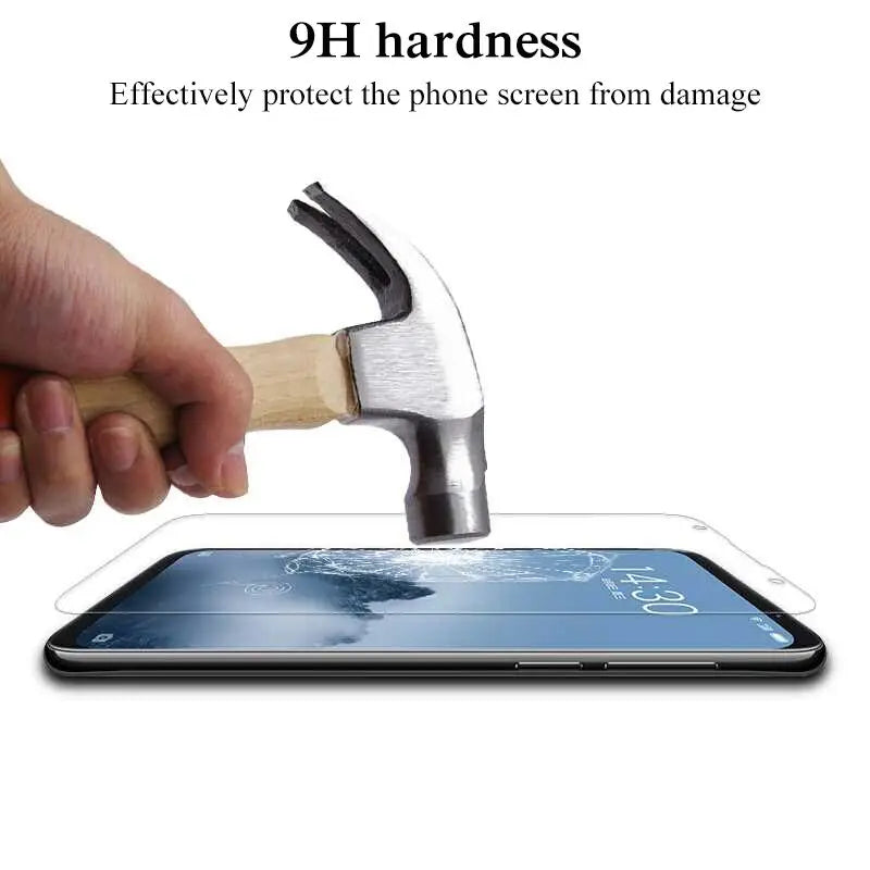 a hammer hitting a smartphone screen