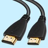 HDMI cable with connectors on both ends.