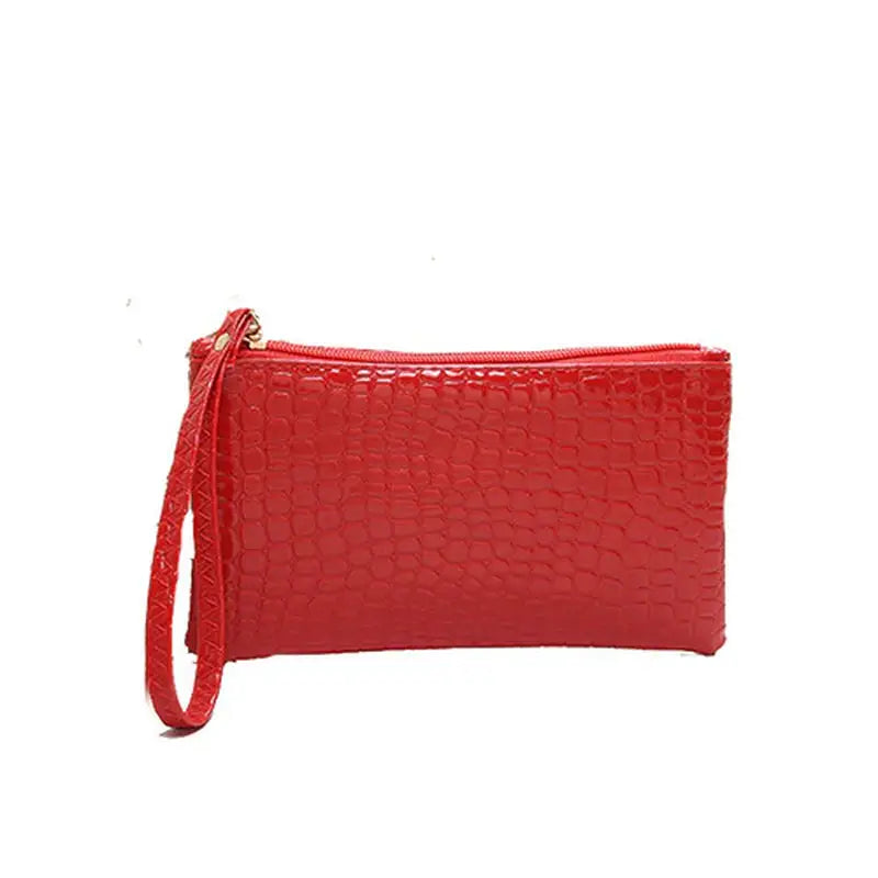the saa red croce croce clutch bag