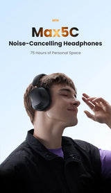 Noise-cancelling headphones called Max5c offering 75 hours of personal space.