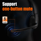 Gaming headset with a microphone and a highlighted mute button icon.