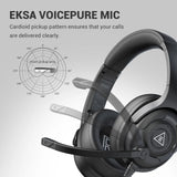 Gaming headset with microphone and over-ear design.