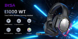 EKSA E1000 WT Wireless 2.4Ghz Headphones - TWS Noise Cancelling HiFi Stereo Surround 7.1 Dynamic Headset