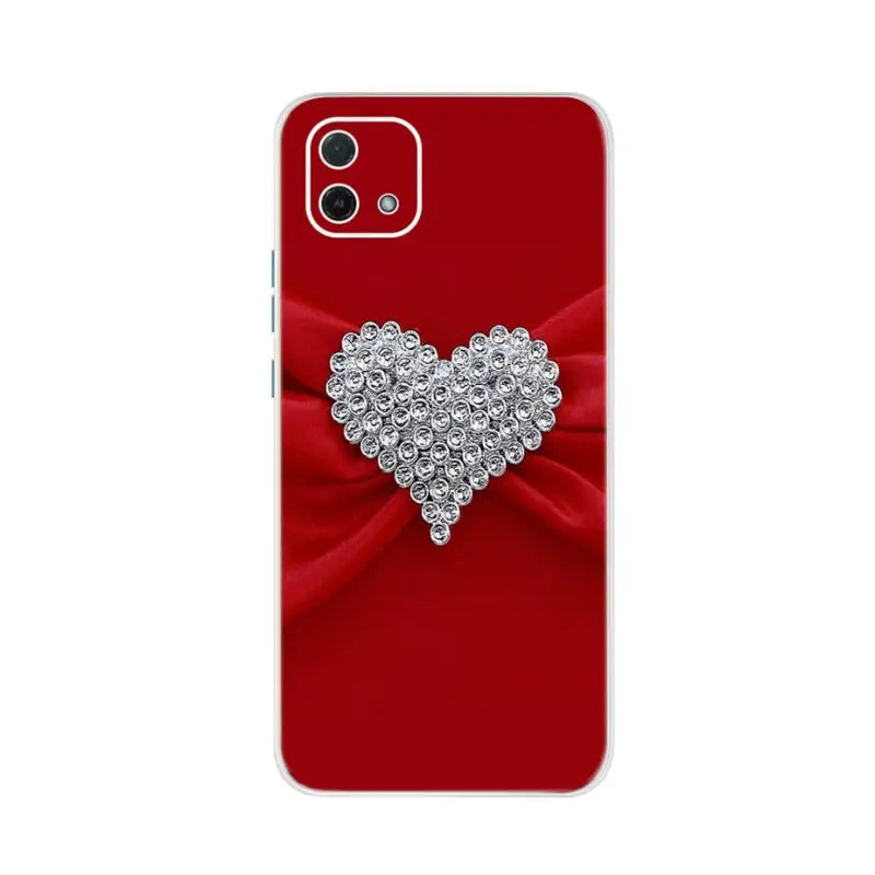 red heart phone case