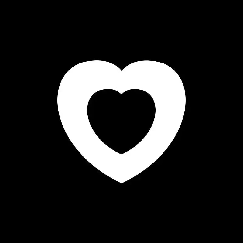 a heart icon on a black background