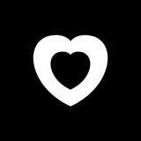 a heart icon on a black background