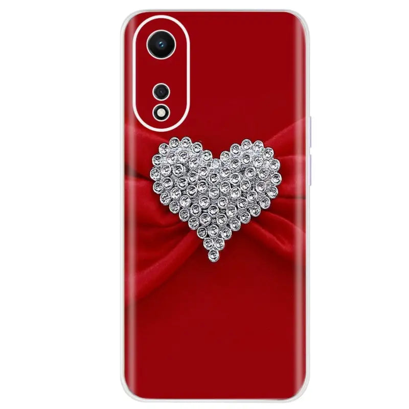 red heart phone case