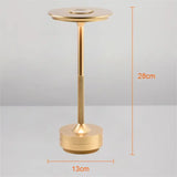 The height of the table is shown with the measurements