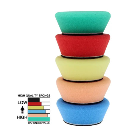a stack of sponges with different colors