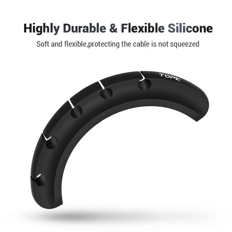 a close up of a black flexible and flexible silicone