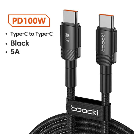 hock usb cable type c to type c black 5a