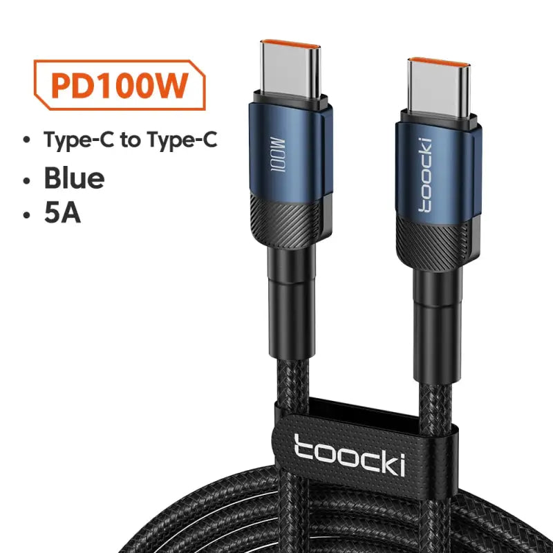 hocki usb cable type c to type c blue 5a