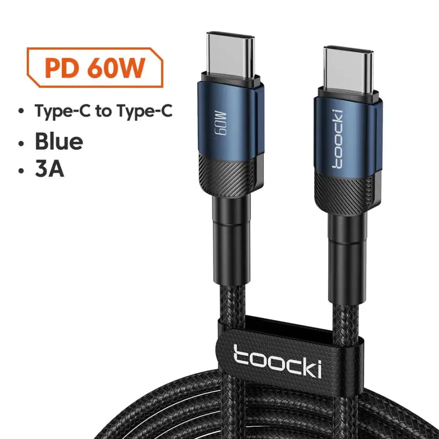 hocki usb cable type c to type c blue 3m