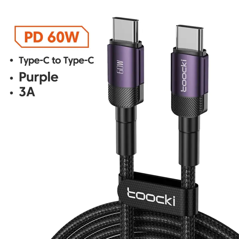 hocki usb cable type c to type c purple 3m