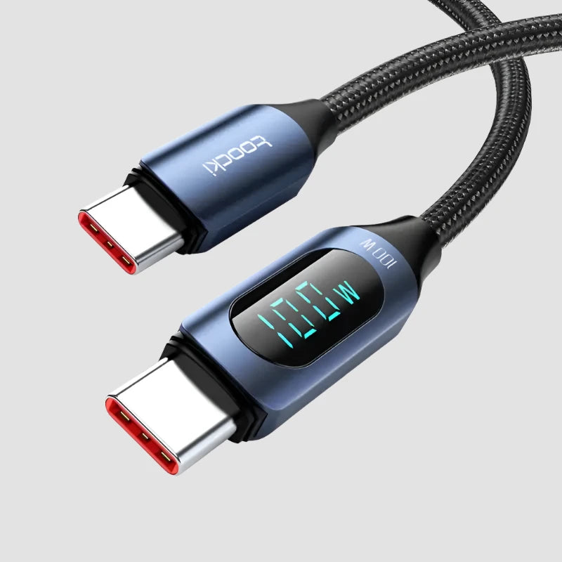 Hocki usb cable with digital display and usb charging