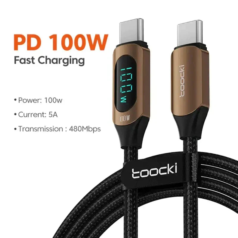 hocki usb cable with digital display and charging