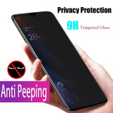a hand holding a black samsung s9 with the text privacy protection