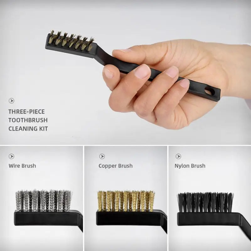 a hand holding a brush and comb