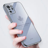 the back of a person holding a clear case