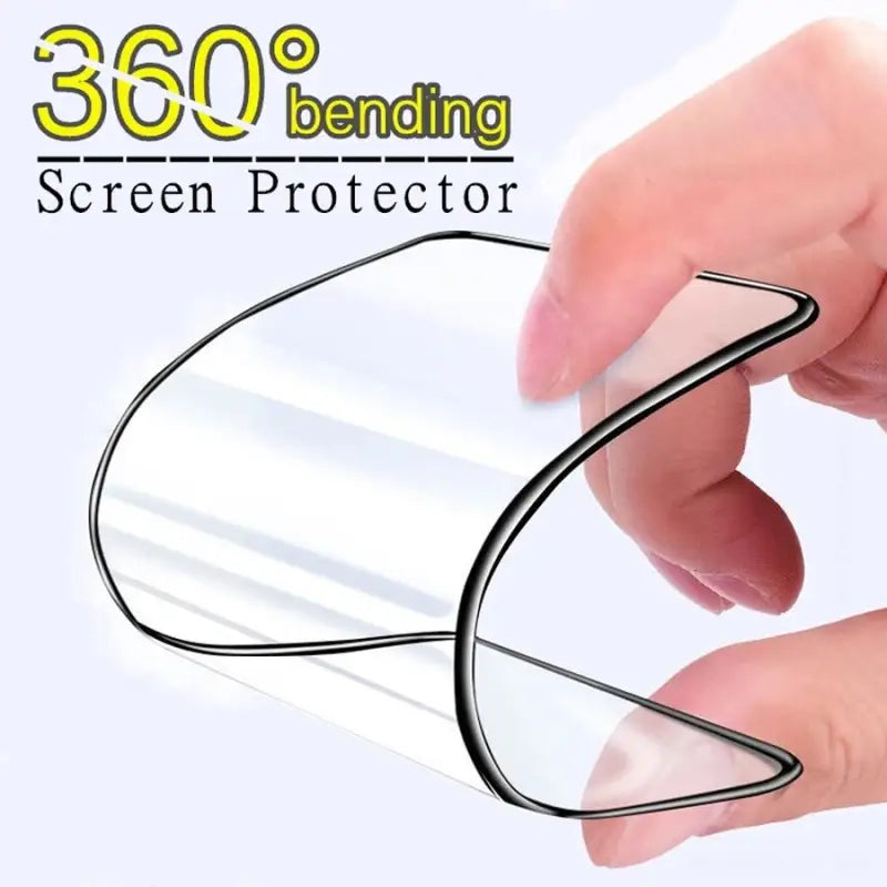 a hand holding a clear screen protector