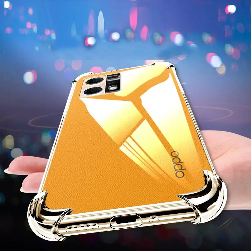 a hand holding a gold iphone case