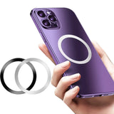 a hand holding an iphone with a ring