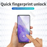 a hand holding a smartphone with the text quick fingerprint