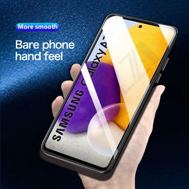 the samsung x is being displayed in a hand