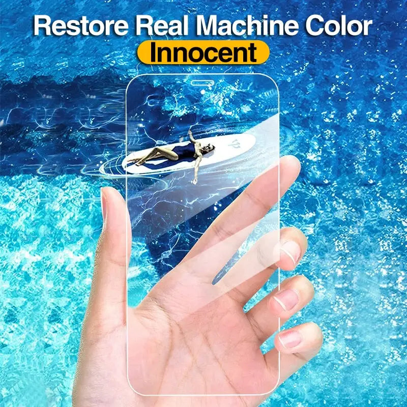 a hand holding a phone with a picture of a man in the water