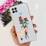 a hand holding a phone case with a rose on it