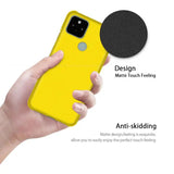 the yellow iphone case is held up in a hand