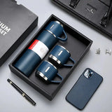 the new travel mug with a blue case and a black case