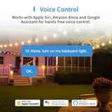a house with a light on it and a sign that says,’work with api apis alexa and