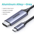 An image of an aluminum alloy - grey cable