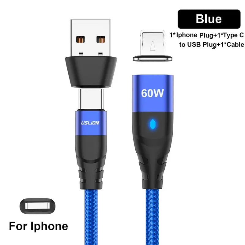 blue usb cable for iphone