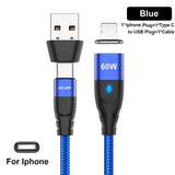 blue usb cable for iphone