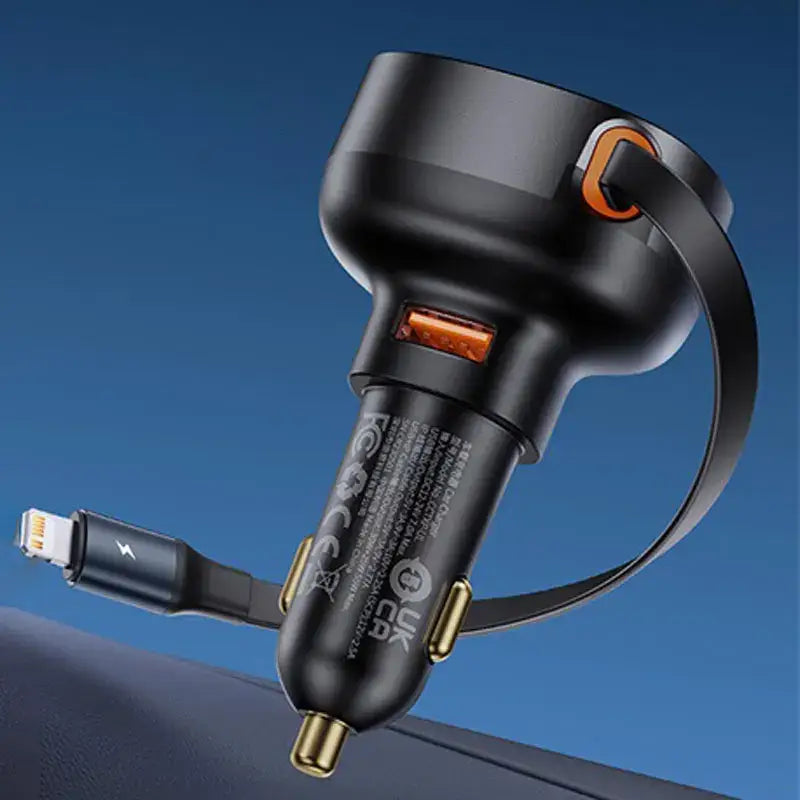 an image of a car charger with a cable