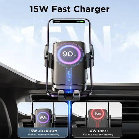 An image of the car charger with the charging station attached