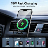 An image of the car dashboard with the 5w fast charging button