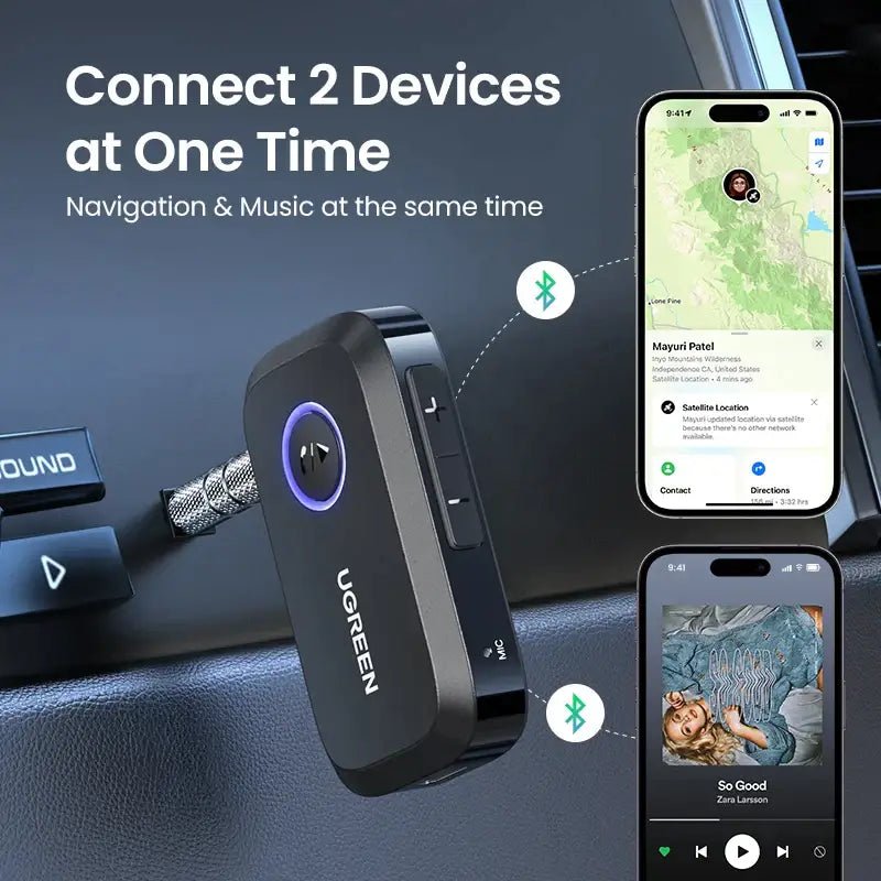 an image of a car phone holder with a car phone holder attached to it