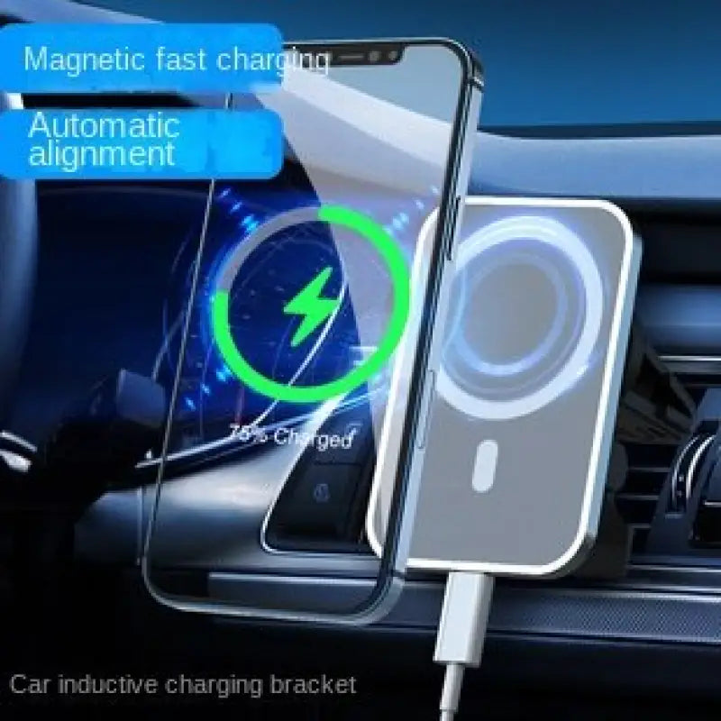 an image of a car dashboard with a phone in the center