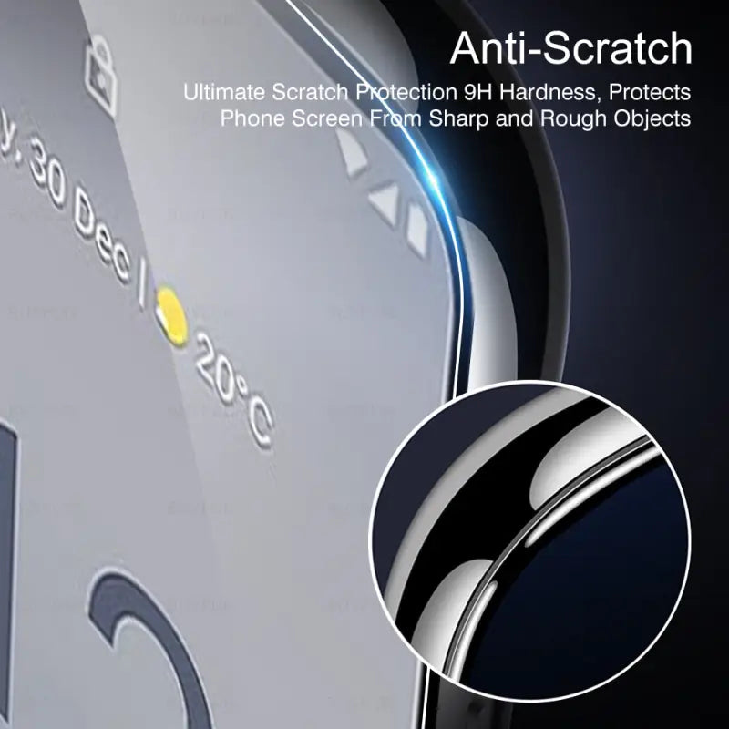 an image of an iphone with the text,’anti - scratch ’