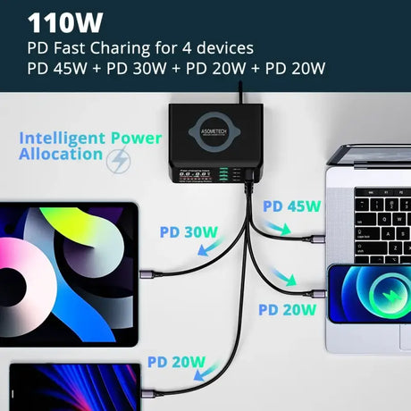 An image of a laptop and a laptop with a power cord