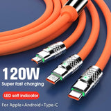 an image of a pair of orange cables connected to a computer