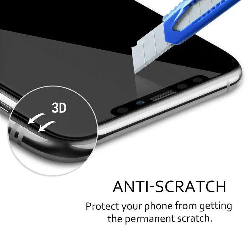 a smartphone screen protector with a blue pen