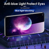 an image of a phone with the text, an image of a blue light project