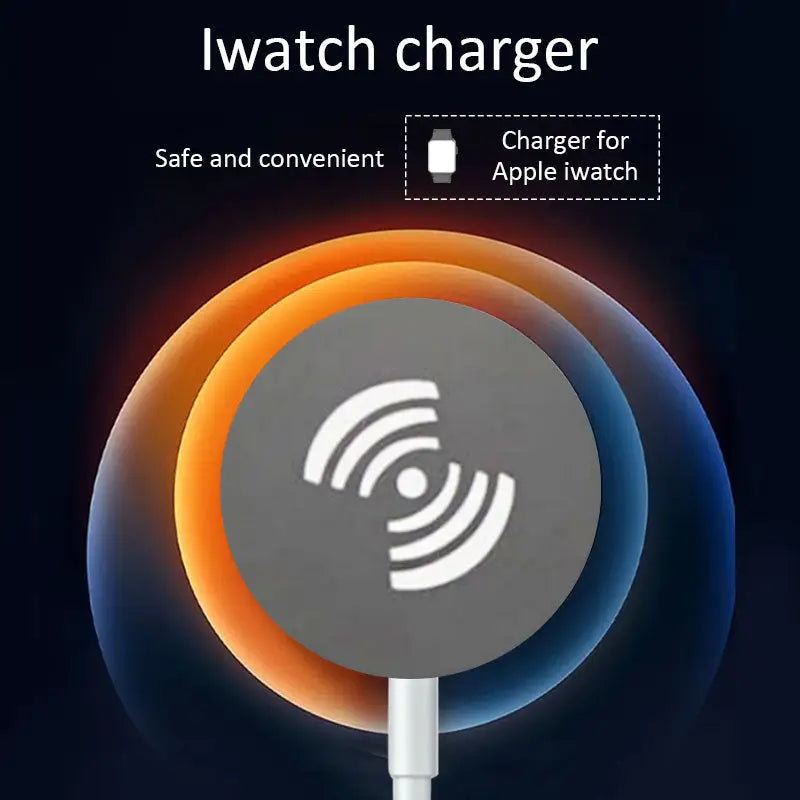 a white and orange button with a white circle on it