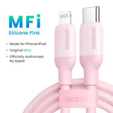 an image of a pink usb cable