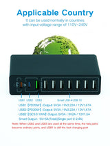 an image of a power strip with a globe on it