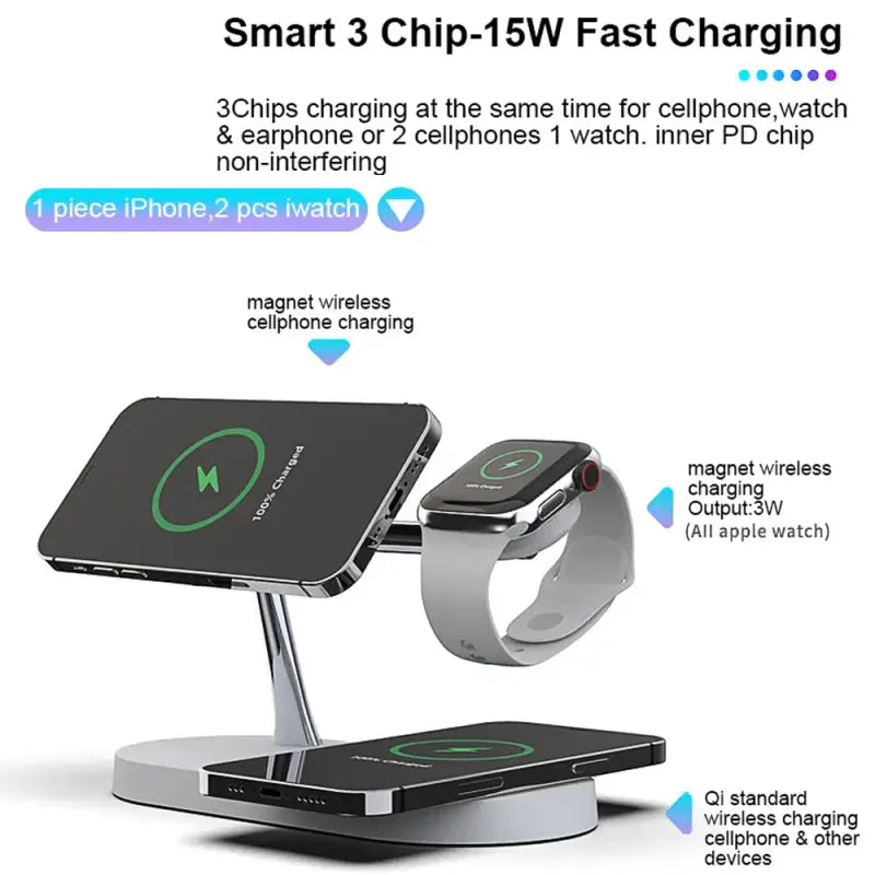 An image of a smart phone charging station